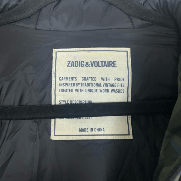 Zadig & Voltaire Puffer Jacket Womens Small Zendaya Style Streetwear Scandi - Picture 12 of 12